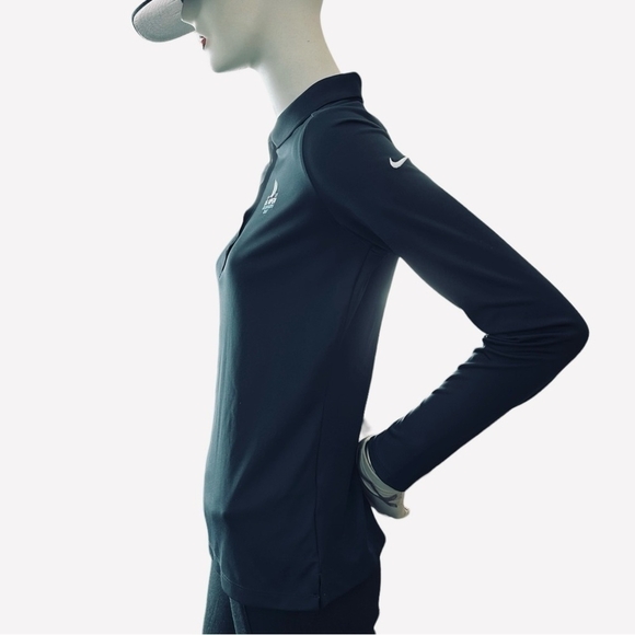 NIKE Golf Shirt 2015 U.S. Open Chambers Bay Black Dri-Fit Performance Polo Top - Picture 5 of 10